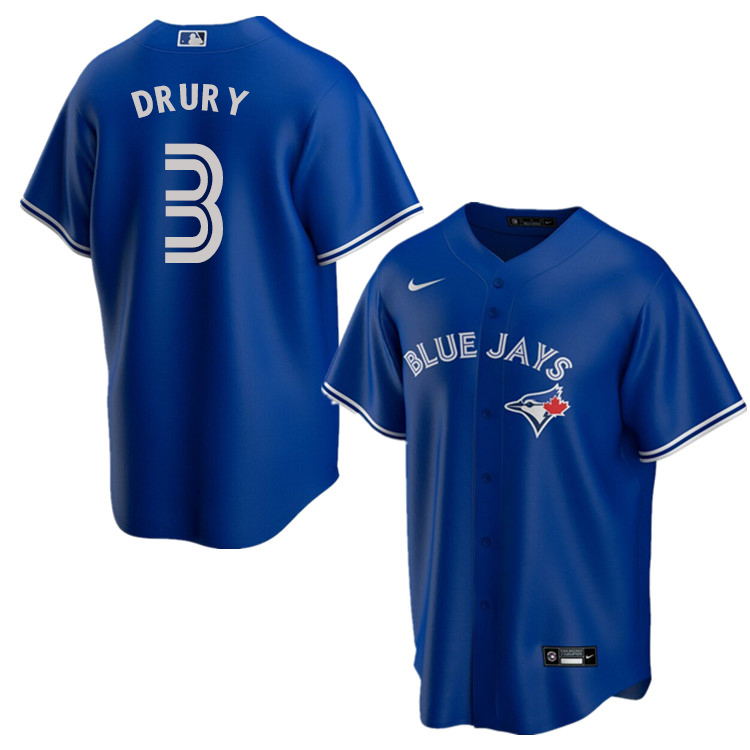 Nike Men #3 Brandon Drury Toronto Blue Jays Baseball Jerseys Sale-Blue